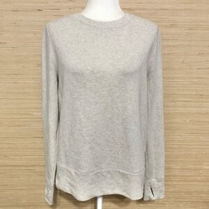 VS Sport Women's Oatmeal Tunic Bright Pink Lace-Up Back Sweater Size Medium